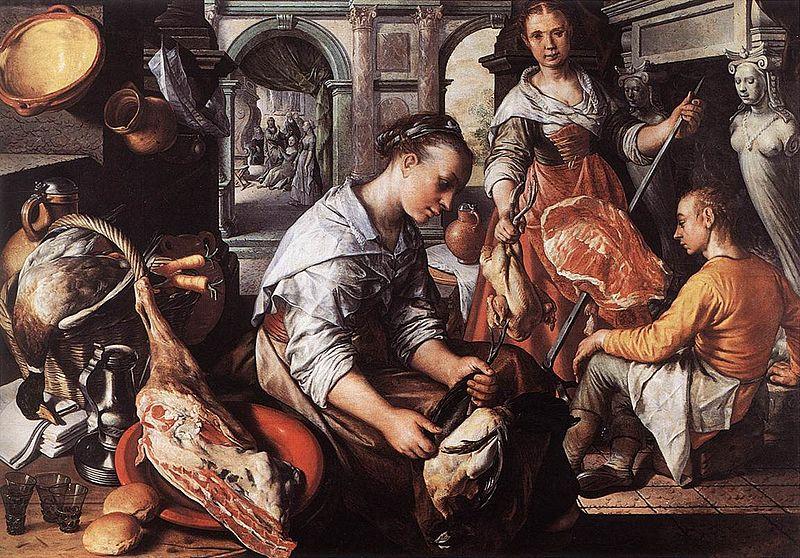 Joachim Beuckelaer Christ in the House of Martha and Mary oil painting picture